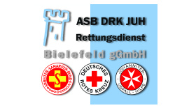 © ASB DRK JUH ASB DRK JUH Rettungsdienst Logo mit drei Rettungsabzeichen